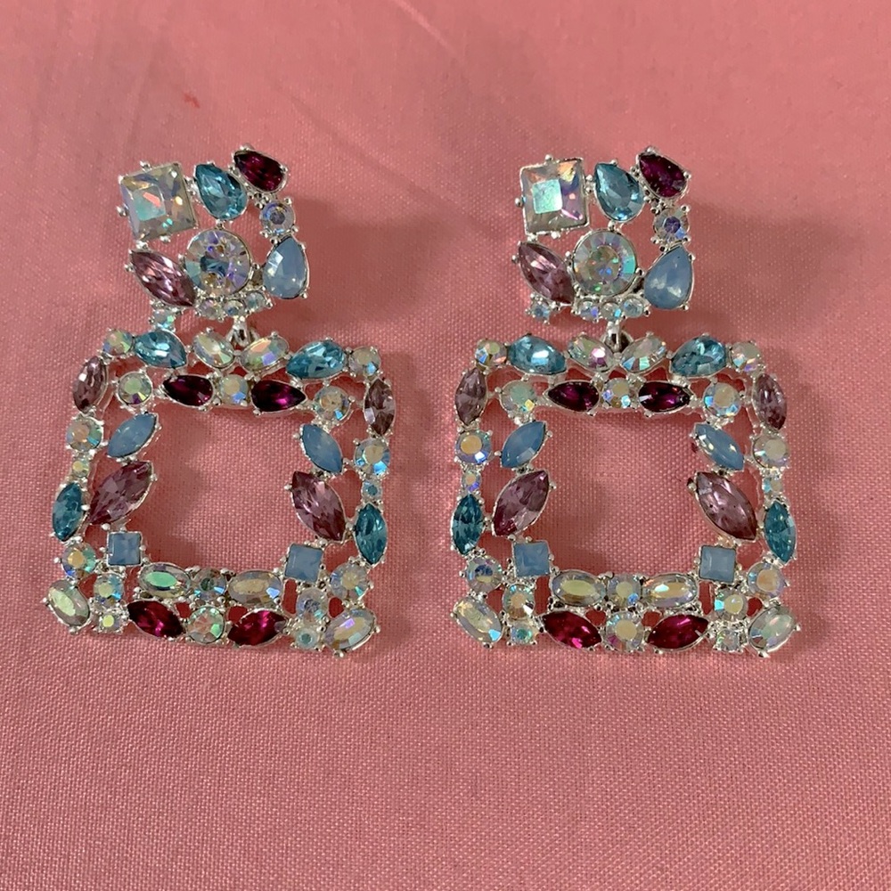 Multi colored drop earrings